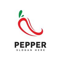 Spicy chili logo , red pepper logo icon template vector
