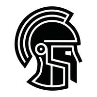 Illustration of a Spartan Helmet Icon vector