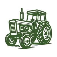 Tractor Silhouette Sketch Illustration vector