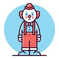 Illustration of a Clown in Red Suspenders vector