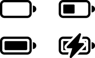 Flat Battery Icons Set. Different Level of Charge. Car or Phone Battery Indicator, Device. Indicator icon of level battery energy. charge icon. Flat style vector