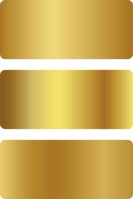Gold foil texture background set. golden, copper, brass and metal gradient template. Editable eps illustration