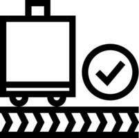 Baggage Handling Outline Icon vector