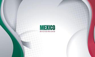 Mexico background design in white background with little of 3d shapes in green and red. Good template for mexico independence day design vector