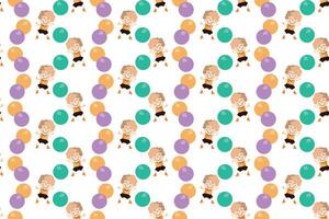 Cute children seamless pattern background can used as a wrapping paper, social media banner, etc vector