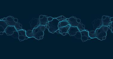 Abstract aqua backdrop with chaotic patterns, and flowing waves. vibrant neon blue glow for futuristic digital design. perfect for technology, science, and music banners. vector