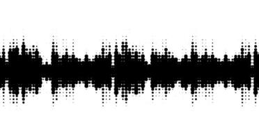 Abstract audio background with dotted halftone pattern. Retro dj music wave equalizer design vector