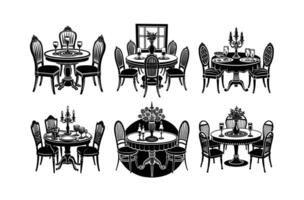 Drining table bundle vector
