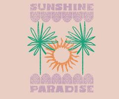 Big wave artwork. Beach modern abstract art. Enjoy beach life. Sunshine paradise graphic print design. Enjoy beach life. Summer vibes artwork. Surf club design. vector