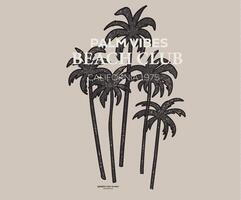 Palm vibes beach club. Palm beach paradise club artwork. Sunshine paradise graphic print design. Enjoy beach life. Summer vibes artwork. Surf club design. Big wave artwork. vector