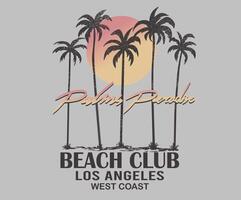 Sunshine paradise graphic print design. Enjoy beach life. Summer vibes artwork. Palm beach club design. vector
