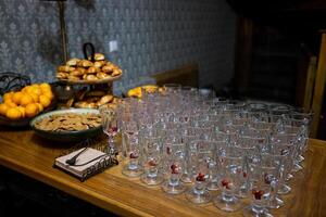 Glasses of Mulled wine creating a warm and cozy Christmas mood photo