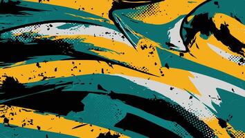 Abstract geometric colorful grunge brush texture With halftone pattern for print, fabric and wallpaper vector