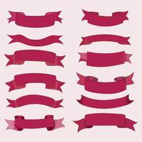 A collection of colorful ribbons with a colorful ribbon vector