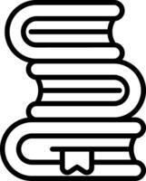Stack of Books Line Icon vector
