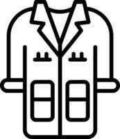 Lab Coat Line Icon vector