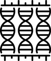 DNA Double Helix Line Icon vector