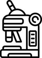 Microscope Line Icon vector
