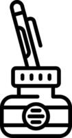 Pen and Inkwell Line Icon vector