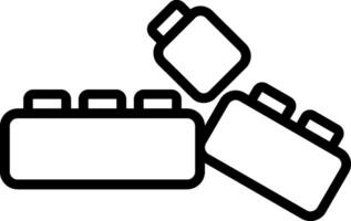 Building Blocks Line Icon vector