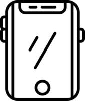 Digital Tablet Line Icon vector