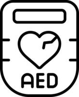 Aed Line Icon vector