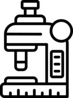 Microscope Line Icon vector