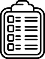 To Do List Line Icon vector