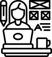 Designer Line Icon vector