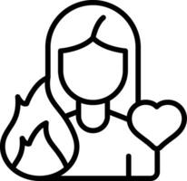 Passionate Line Icon vector