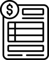 Invoice Line Icon vector