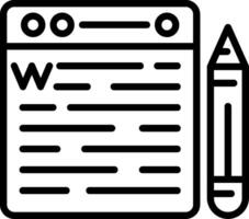 Contant Writing Line Icon vector