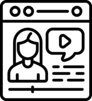 Vlogger Line Icon vector