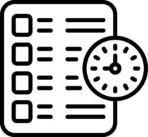 Time Management Line Icon vector