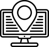 Digital Nomad Line Icon vector