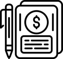 Valuation Line Icon vector