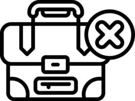 No Travelling Line Icon vector