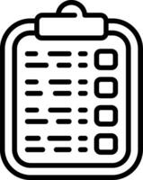 Checklist Line Icon vector