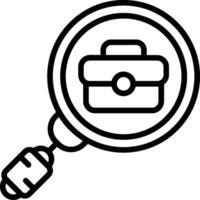Job Search Line Icon vector