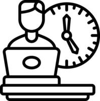 Work From Home Line Icon vector