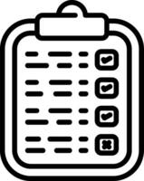 Tasks Line Icon vector