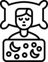 Sleep Line Icon vector