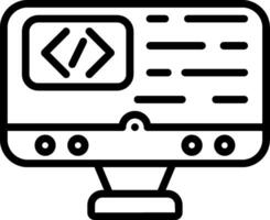 Coding Line Icon vector