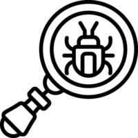 Bug Line Icon vector