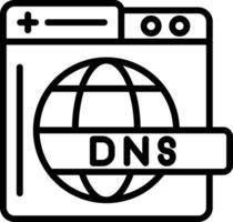Dns Line Icon vector