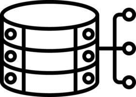 Database Line Icon vector