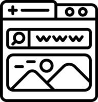 Browser Line Icon vector