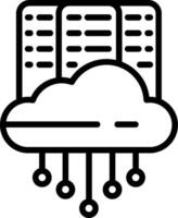Web Hosting Line Icon vector