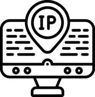 Ip Address Line Icon vector