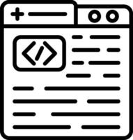 Coding Line Icon vector